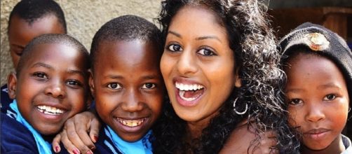 Dosapati and a few of the students she taught in the school in Tanzania (via - Krishna Dosapati/Instagram)