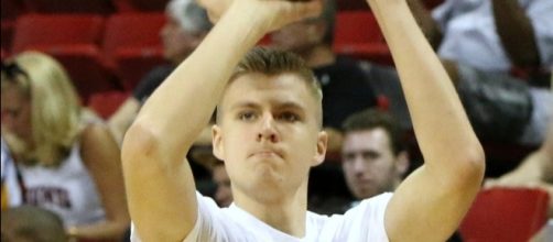 Kristaps Porzingis was criticized by Carmelo Anthony for praising &lsquo;Triangle Offense&rsquo; -- Ed via WikiCommons