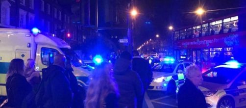 Metro police in London respond to a possible coordinated terrorist attack at London Bridge. Vauxhall and Borough Market - from the BN library