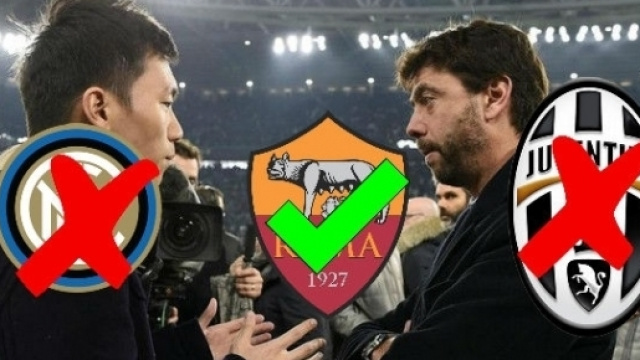 Inter e Juventus beffate dalla Roma