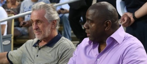 Magic Johnson and Pat Riley Photos Photos - San Francisco Giants v ... - zimbio.com