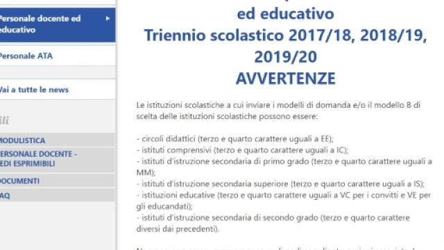 App Miur per scegliere le sedi