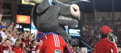 FC Dallas mascot &mdash; [Image: Screenshot/Mike Britton - YouTube]
