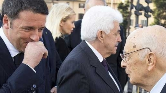 Matteo Renzi in compagnia di Giorgio Napolitano