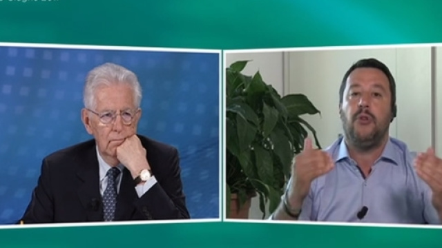 Salvini contro Monti in tv sulla riforma delle pensioni di Fornero