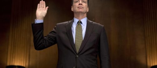 Former FBI Director James Comey testifies during a Senate Intelligence Committee hearing on Capitol Hill. Picture: Janson Chua/Flickr