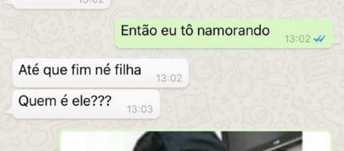 Quando m&atilde;e viu quem era o rapaz fez coment&aacute;rio hil&aacute;rio