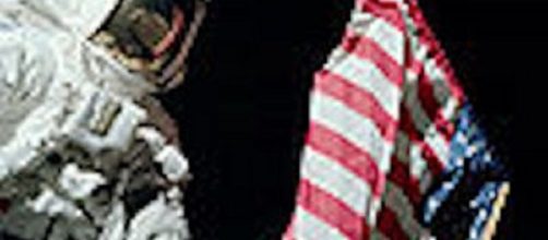 Apollo astronaut on the moon (NASA)