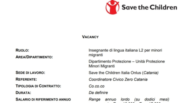 Ricerca insegnante di italiano L2