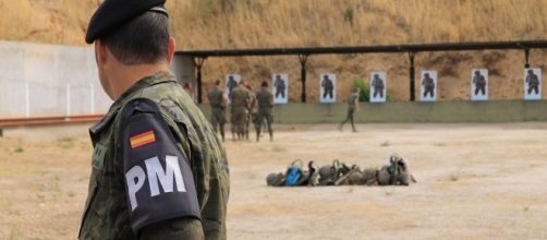 Entrenamiento de militares espa&ntilde;oles.