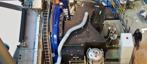 The SPHERE instrument is shown shortly after it was installed on ESO&rsquo;s VLT Unit Telescope 3 by author ESO/J. Girard via Wikimedia Commons