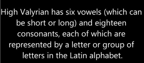 High Valyrian Tutorial Lesson 1 - Pronunciation (Image credit sunquan8094 | YouTube)
