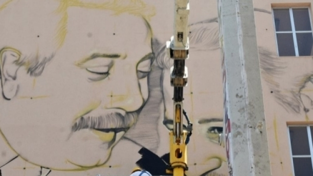 Palermo: alla Cala il murales di Falcone e Borsellino (Foto di Repubblica.it)