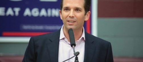 President Trump stands in defense of his son. Photo via flickr