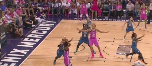 The Phoenix Mercury host the Minnesota Lynx on Friday in a game set to live stream on social media. [Image via WNBA/YouTube]