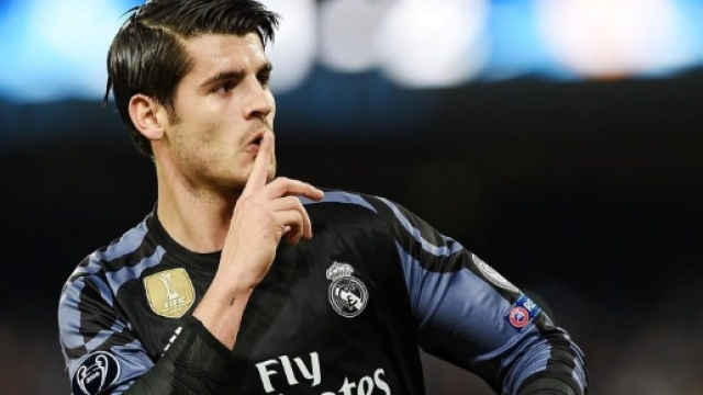 Alvaro Morata con la maglia del Real Madrid.