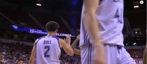 Los Angeles Lakers guard Lonzo Ball during the NBA Las Vegas Summer League. Photo - YouTube Screenshot/@NBA