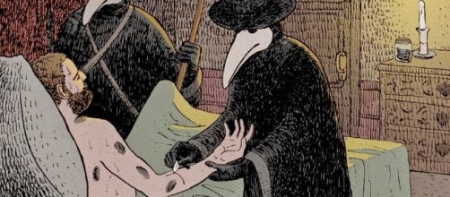 Dec&aacute;logo de la peste negra para los m&eacute;dicos medievales - ThingLink - thinglink.com