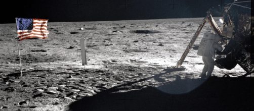 The moon bag used by Neil Armstrong to collect samples from the moon will be auctioned at fetch around $4 million. Image Source: NASA