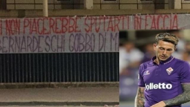Lo striscione polemico nei confronti di Federico Bernardeschi