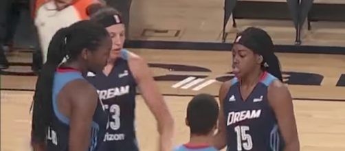 The Atlanta Dream captured an 88-75 victory over the San Antonio Stars on Tuesday. [Image via WNBA/YouTube]