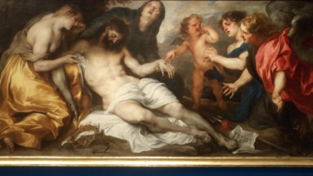 Accademia Carrara-Van Dick- Compianto su Cristo morto- photo &copy;Piergiorgio Pescali