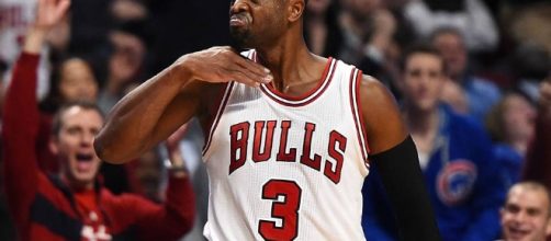 Dwayne Wade Image. Bulls Photograph