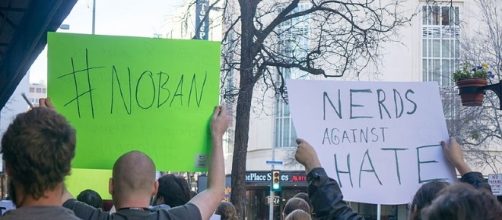 Protest following President Trump's executive order for a travel ban on Muslim-majority nations. Daniel Cuadra- Wikimedia Commons