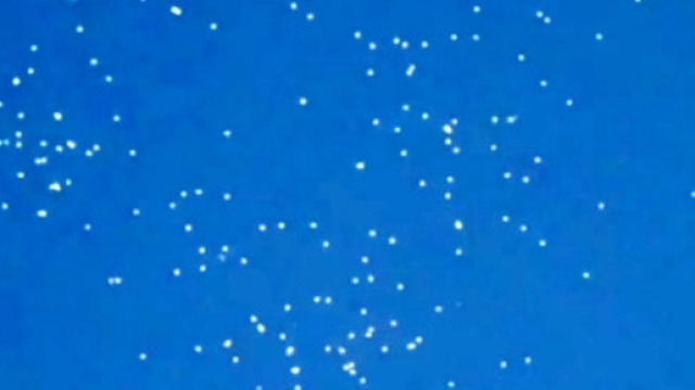 Ricostruzione di una flottilla avvistata nel Guatemala (Fonte ricostruzione UFO RAY)