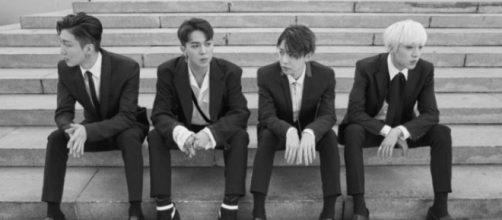 Promotional group photo of Winner for "Fate Number For" (via free pre-release promotions by YG Entertainment)