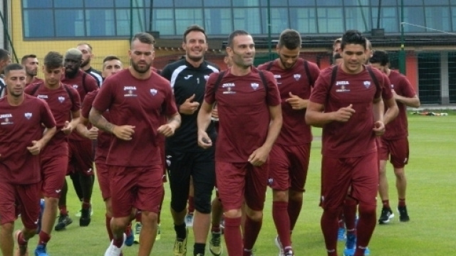 I giocatori del Trapani durante il ritiro pre-campionato a Spiazzo, in Trentino