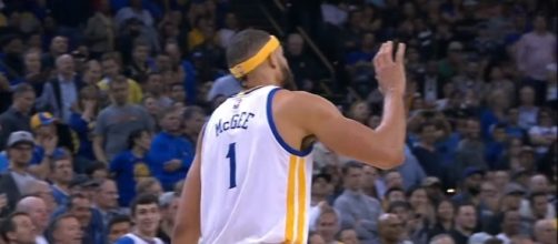 JaVale McGee & Gorgui Dieng Scuffle | Warriors vs Timberwolves | April 4, 2017 from YouTube/NBALife