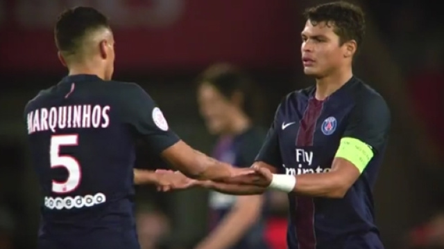 Marquinhos e Thiago Silva del PSG