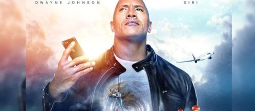 Hollywood star Dwayne "The Rock" Johnson partners with Siri. [Image via Youtube/Apple]