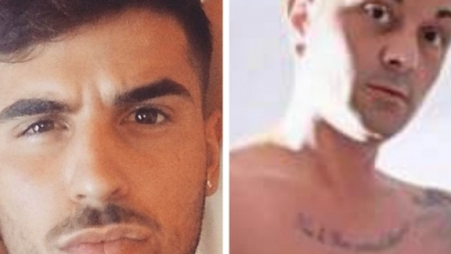 Vincenzo Ruggiero, (a sinistra) &egrave; stato ucciso da Ciro Guarente, (a destra) geloso dell'amicizia con la sua ex, la trans Heven Grimaldi.