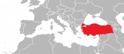 A map showing the location of Turkey/Photo via Wikimedia Commons