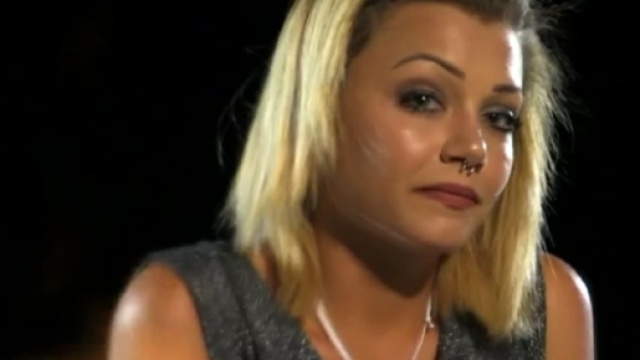 Camilla Mangiapelo durante il fal&ograve;-confronto a Temptation Island 2017