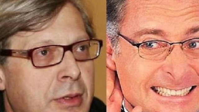 Vittorio Sgarbi e Paolo Bonolis