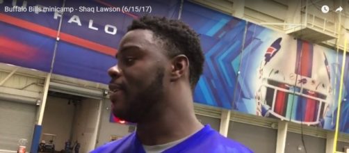 Shaw Lawson is on fire in training camp Photo Credit: Nick Wojton on You Tube.com