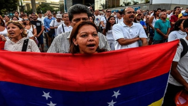 Manifestation dans les rues de Caracas