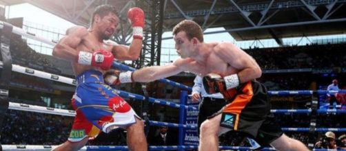 Filipino boxer Manny &ldquo;Pacman&rdquo; Pacquiao and Australian boxer Jeff Horn photographed during their fight over the weekend-Flickr/Jumpy News