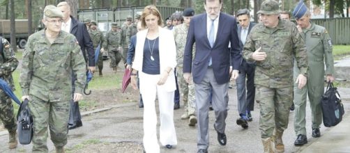 Rajoy y la Ministra de defensa visitan los destacamentos espa&ntilde;oles en el B&aacute;ltico.