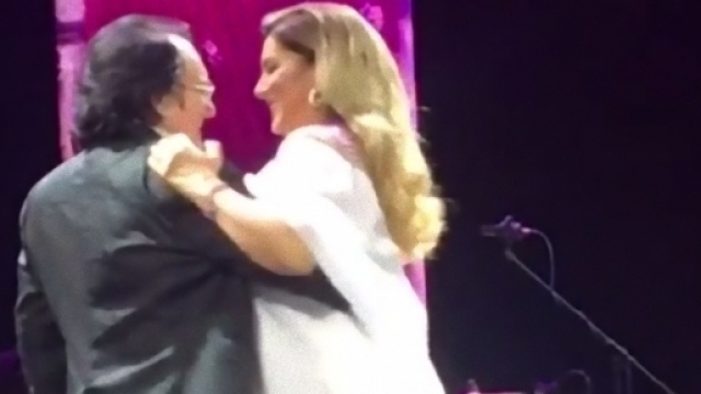 Al Bano e Romina dopo il concerto di Mosca del scorso giugno 2017.