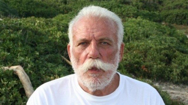 L'indipendentista sardo Doddore Meloni ai tempi dell'occupazione dell'Isola di Mal di Ventre nel 2008 (Foto: Paolo Camedda)
