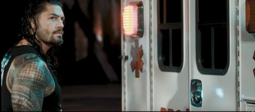 Roman Reigns battles Braun Strowman in an Ambulance Match at Sunday's WWE PPV. [Image via WWE/YouTube]