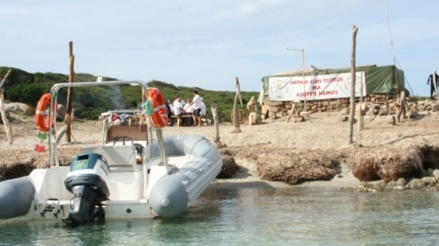 L'accampamento degli indipendentisti a Malu Entu nel 2008 (Foto Paolo Camedda)