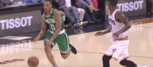 On Friday, the Boston Celtics traded Avery Bradley and a 2019 second-round pick to the Detroit Pistons. [Image via NBA/YouTube]