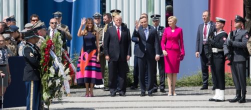 The U.S. and Polish presidents and their wives in Warsaw. Photo via White House Flickr.