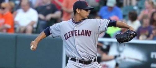 Carrasco in action, Wikipedia https://en.wikipedia.org/wiki/Carlos_Carrasco_(baseball)