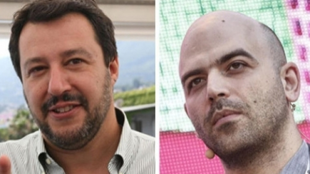 Matteo Salvini e Roberto Saviano, tra i critici pi&ugrave; duri di Renzi dopo la svolta sui migranti